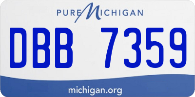 MI license plate DBB7359