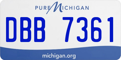 MI license plate DBB7361