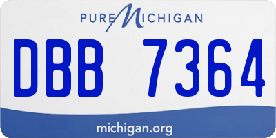 MI license plate DBB7364
