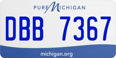 MI license plate DBB7367