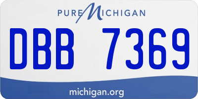 MI license plate DBB7369
