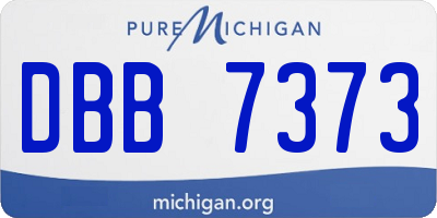 MI license plate DBB7373