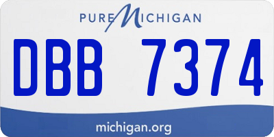 MI license plate DBB7374