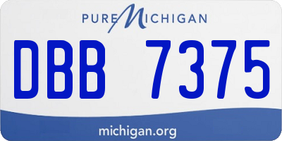 MI license plate DBB7375