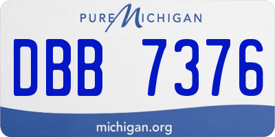 MI license plate DBB7376