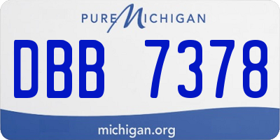 MI license plate DBB7378