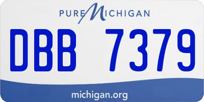 MI license plate DBB7379