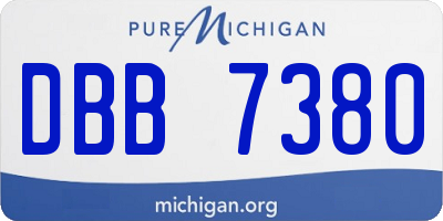 MI license plate DBB7380