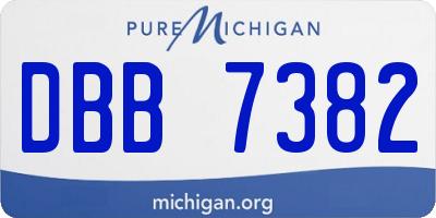 MI license plate DBB7382