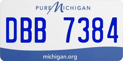 MI license plate DBB7384