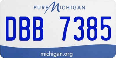 MI license plate DBB7385