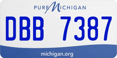 MI license plate DBB7387