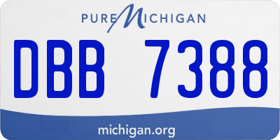 MI license plate DBB7388