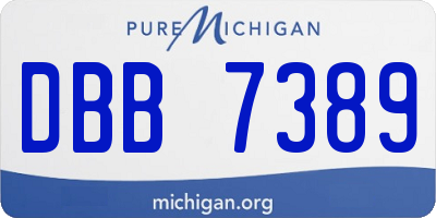 MI license plate DBB7389
