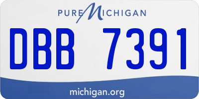 MI license plate DBB7391