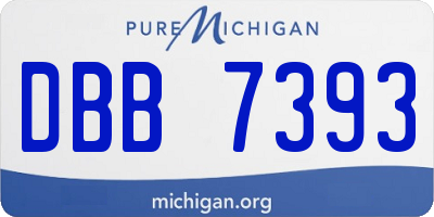 MI license plate DBB7393