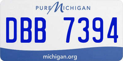 MI license plate DBB7394