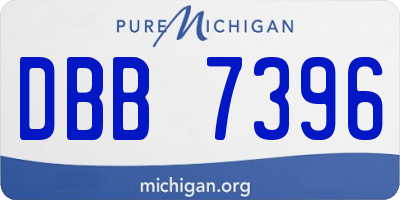 MI license plate DBB7396