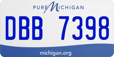 MI license plate DBB7398