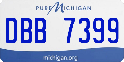 MI license plate DBB7399