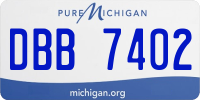 MI license plate DBB7402