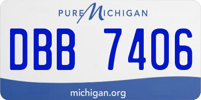 MI license plate DBB7406