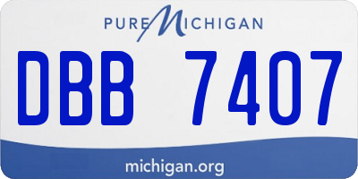 MI license plate DBB7407