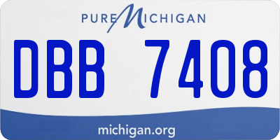 MI license plate DBB7408
