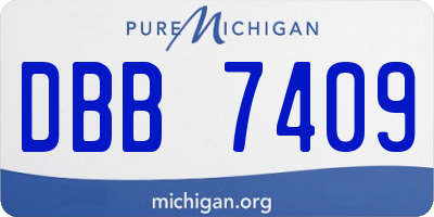 MI license plate DBB7409