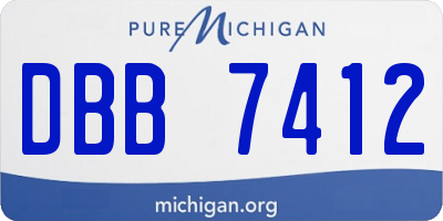 MI license plate DBB7412