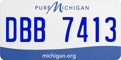 MI license plate DBB7413