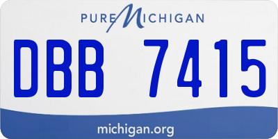 MI license plate DBB7415