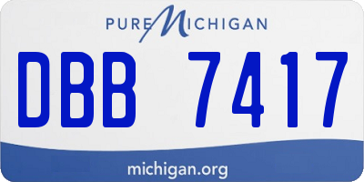 MI license plate DBB7417