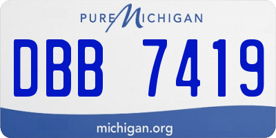 MI license plate DBB7419