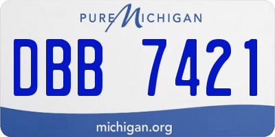 MI license plate DBB7421