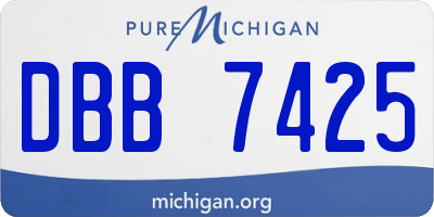 MI license plate DBB7425