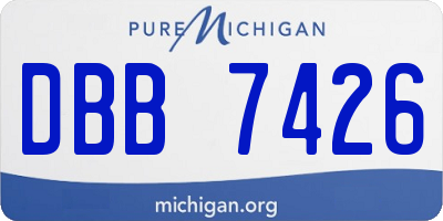 MI license plate DBB7426