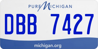 MI license plate DBB7427