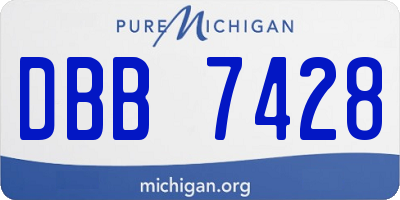 MI license plate DBB7428