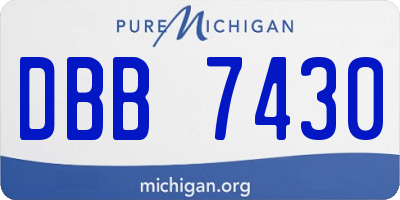 MI license plate DBB7430