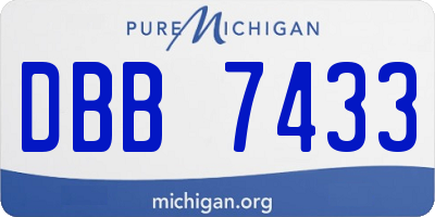 MI license plate DBB7433