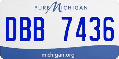 MI license plate DBB7436