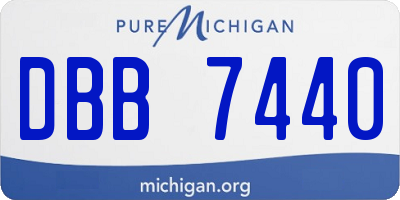 MI license plate DBB7440