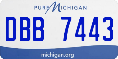 MI license plate DBB7443