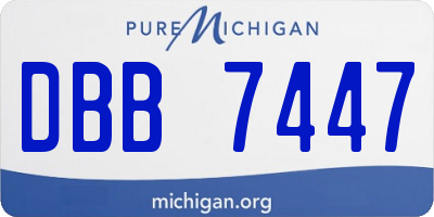 MI license plate DBB7447