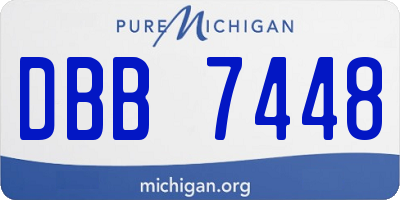 MI license plate DBB7448