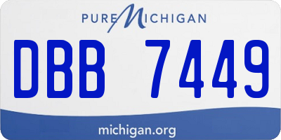 MI license plate DBB7449