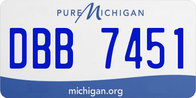 MI license plate DBB7451