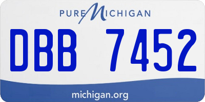 MI license plate DBB7452