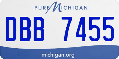 MI license plate DBB7455